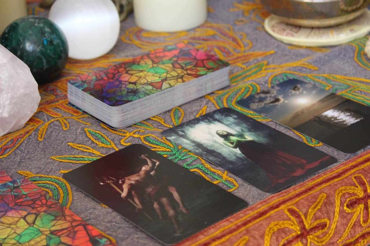 tarot cards on table