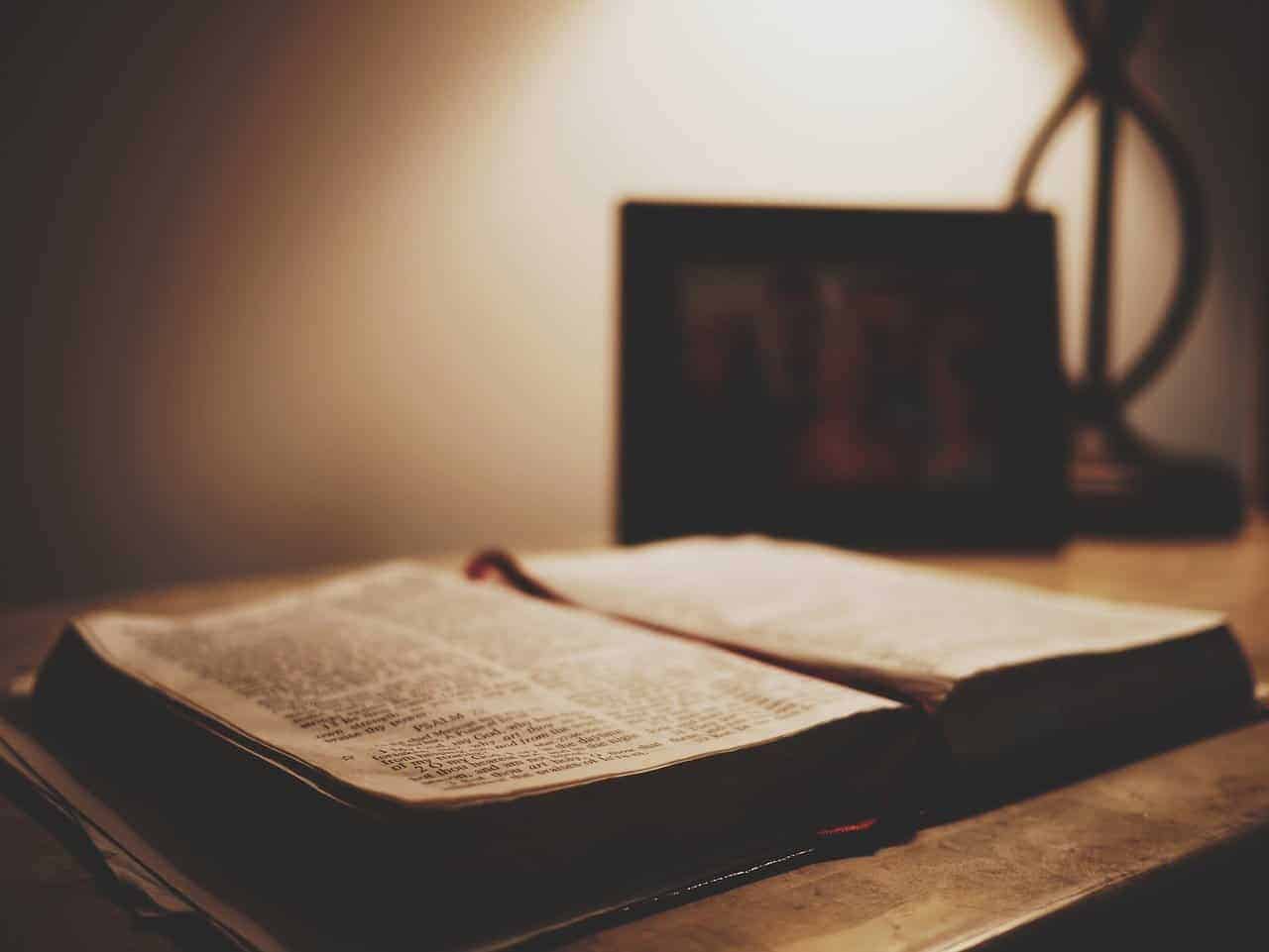 bible on table