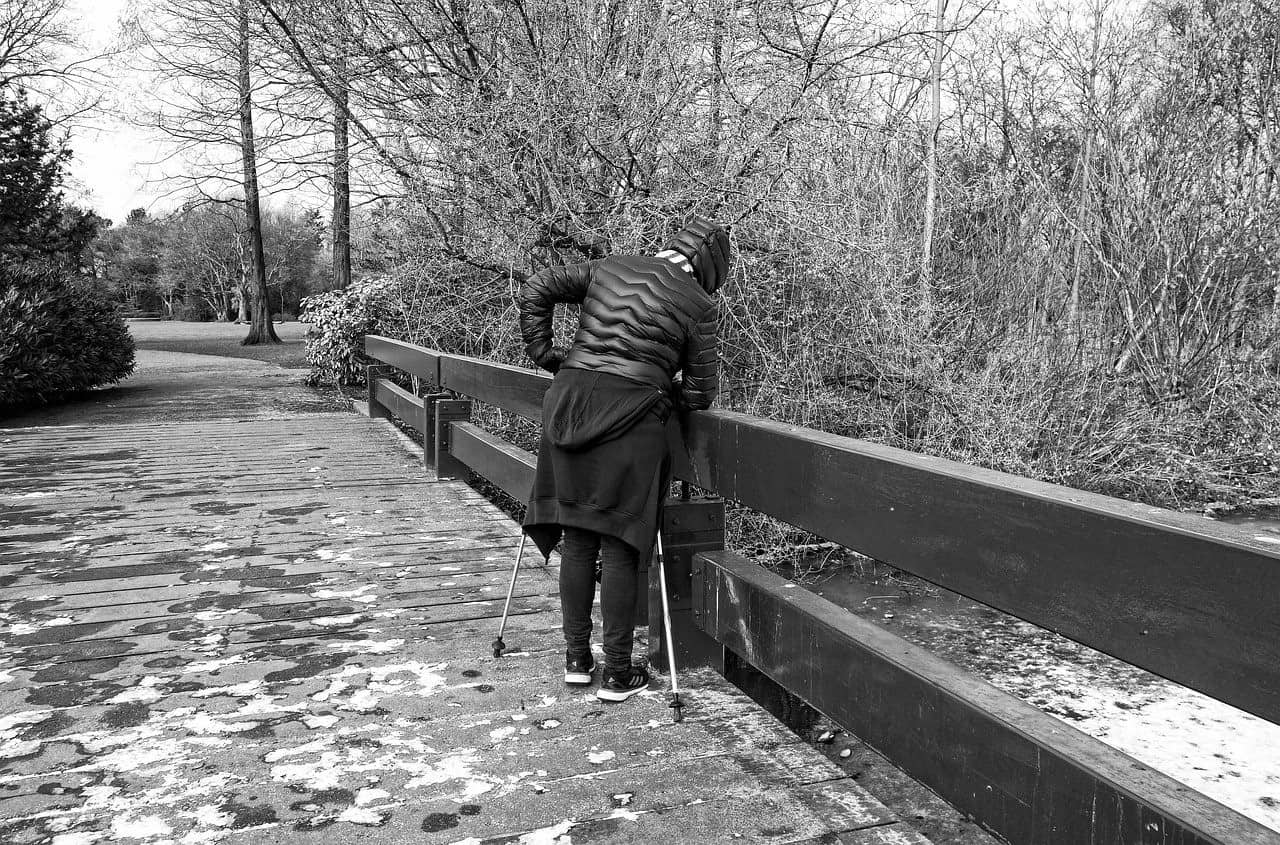 looking down bridge