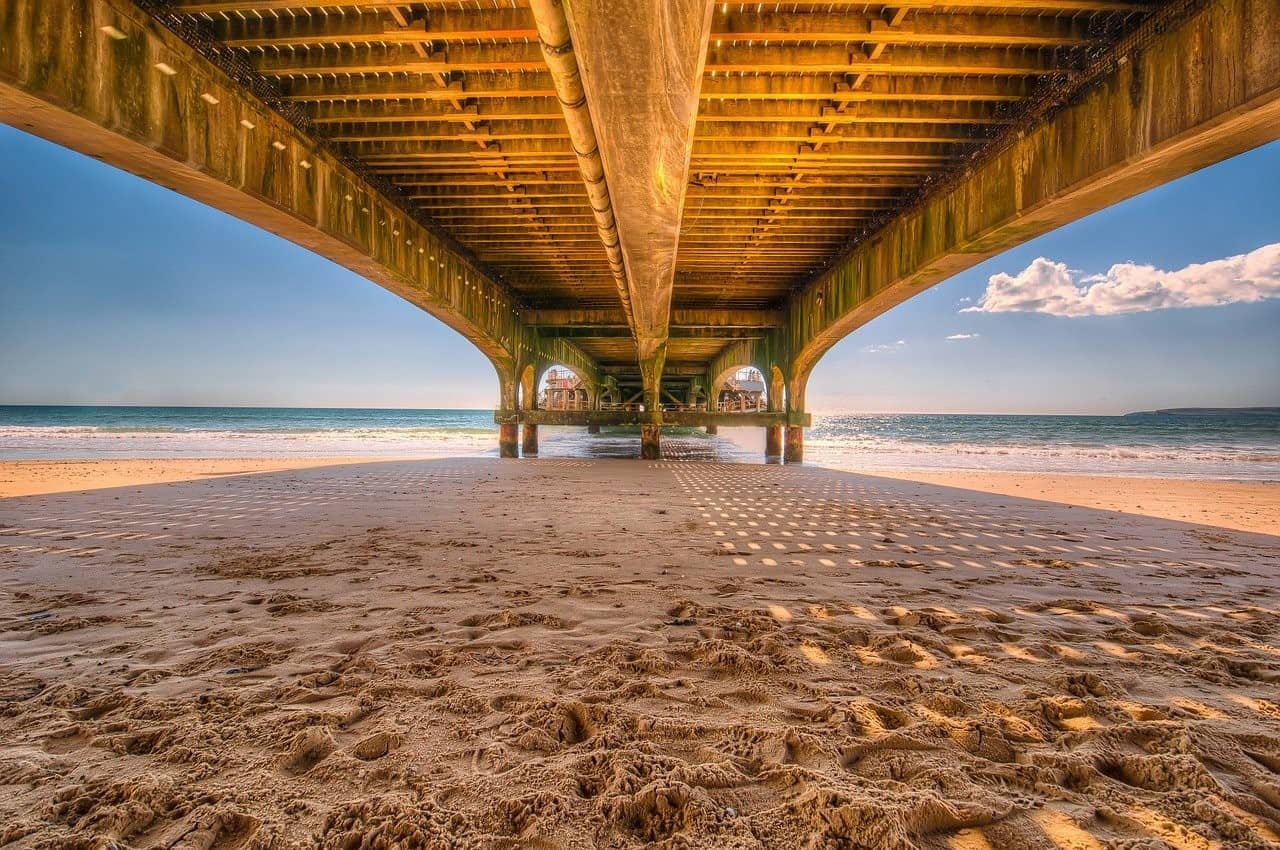 under a bridge