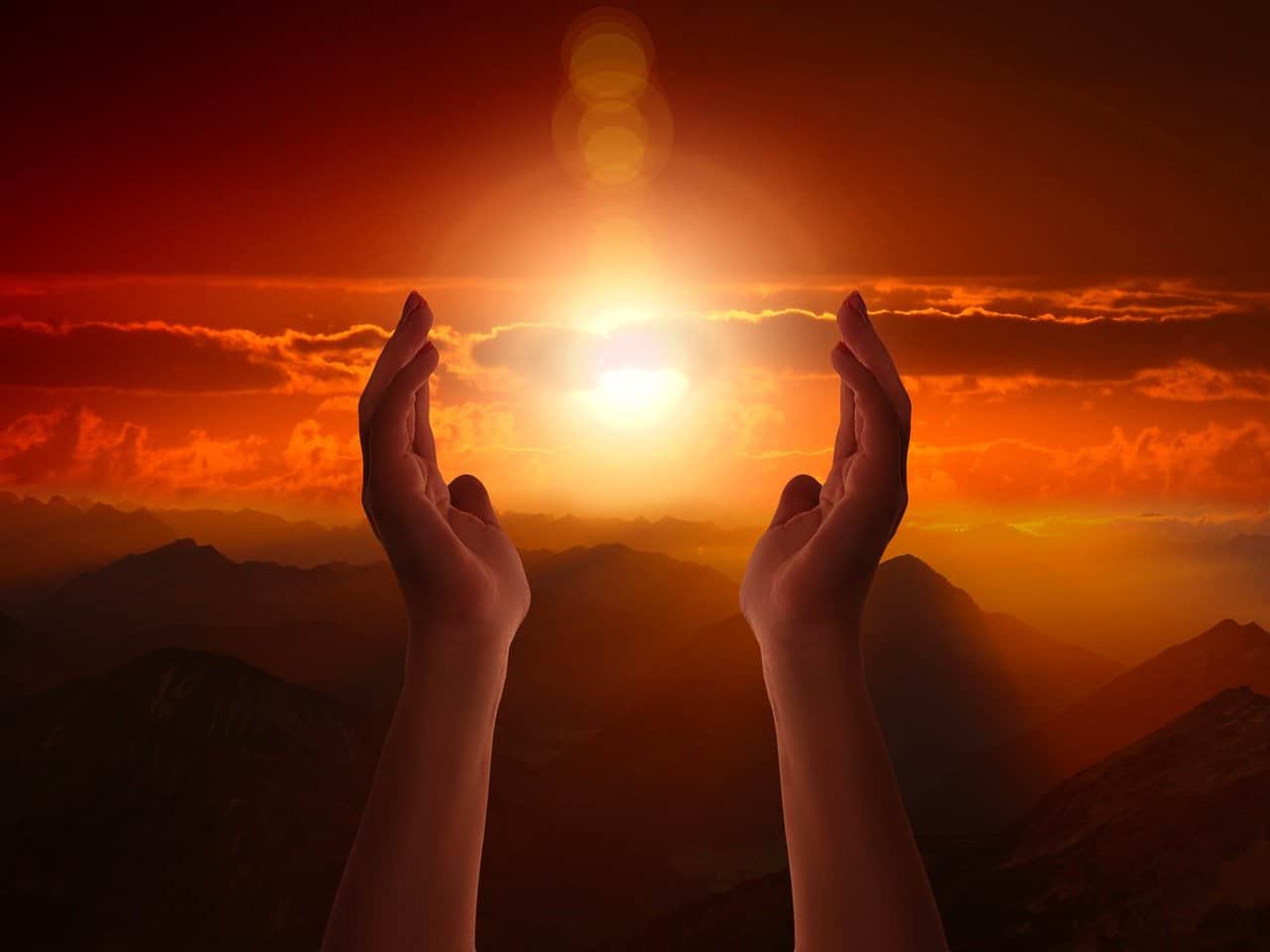 hands sun spiritual