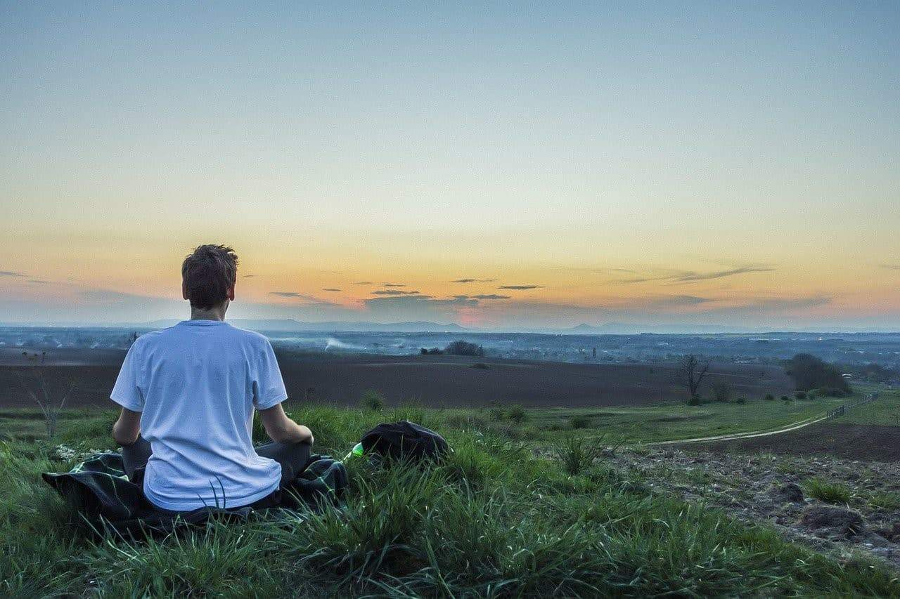 meditating man