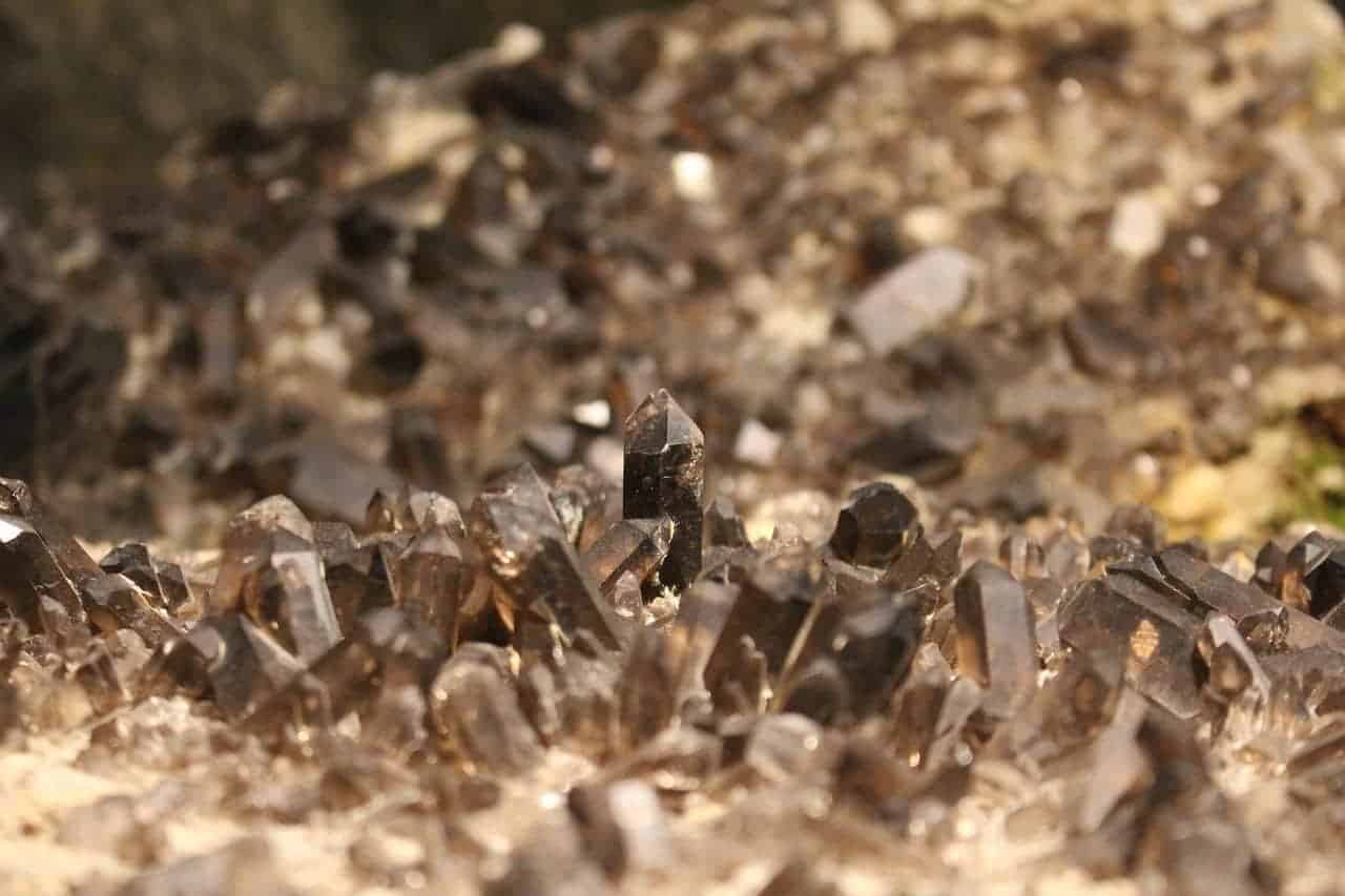 crystals smoky quartz