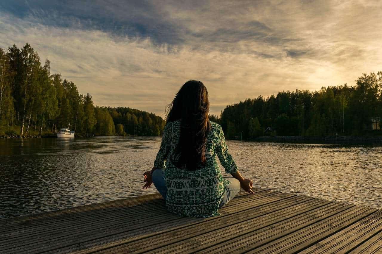 woman yoga view