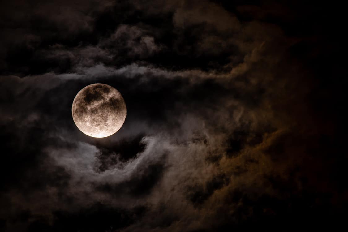 moon clouds night