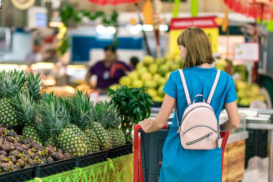 woman in supermarket