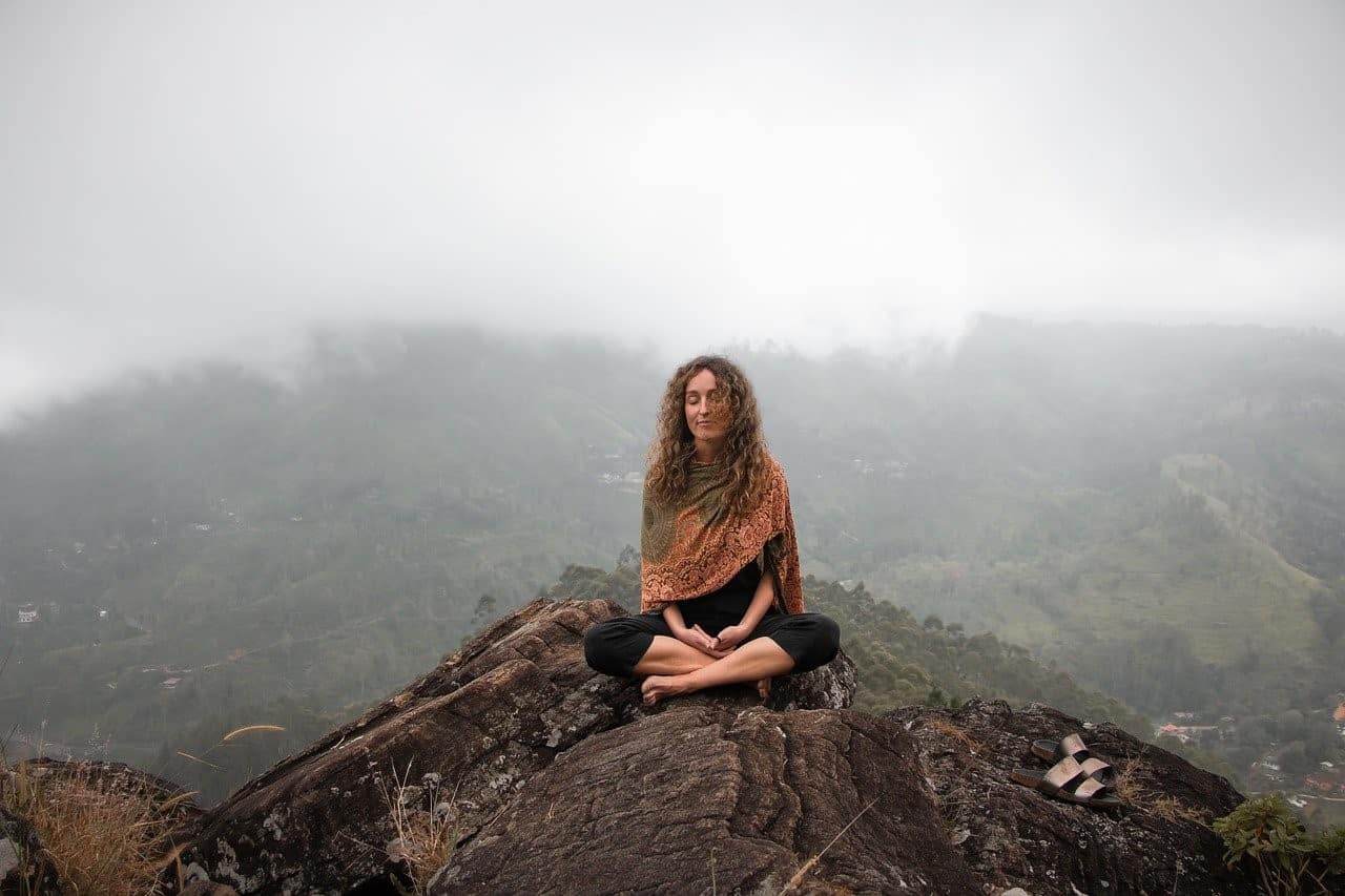 calm woman outdoors