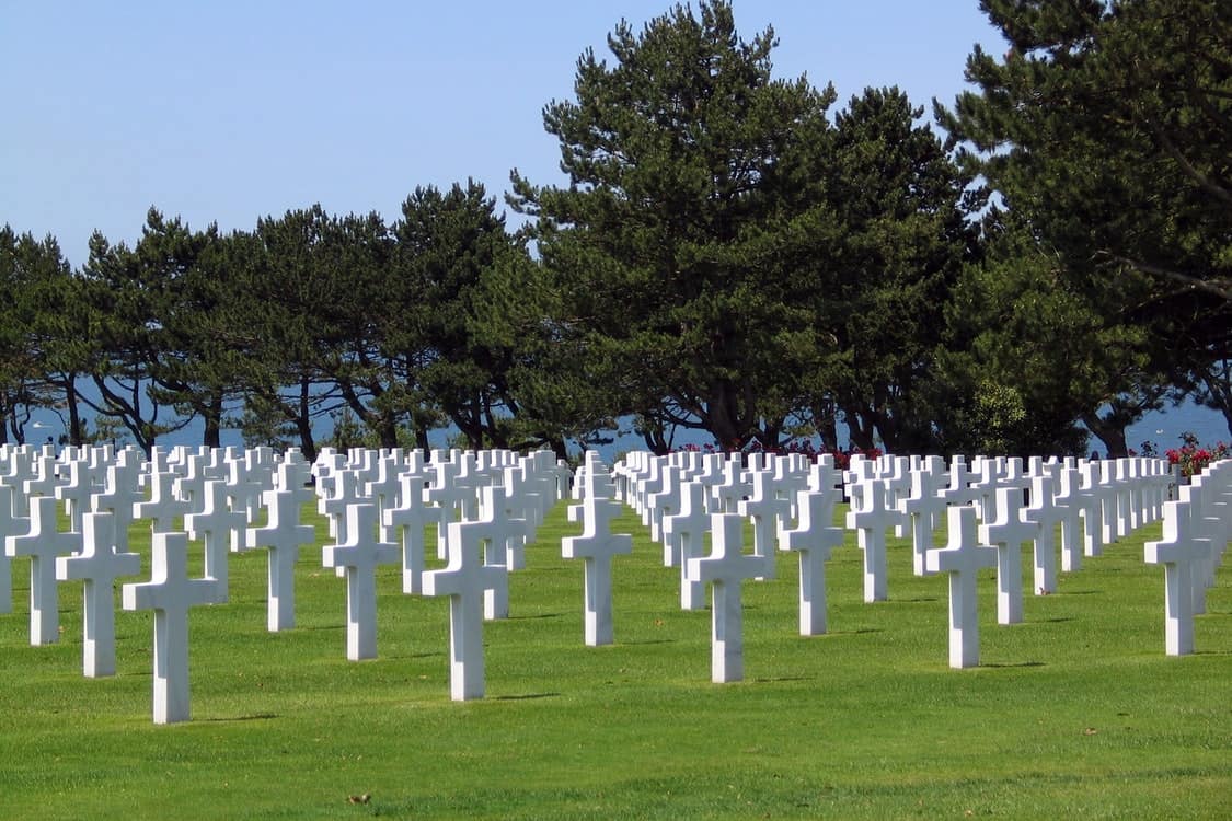 white cross cemetery