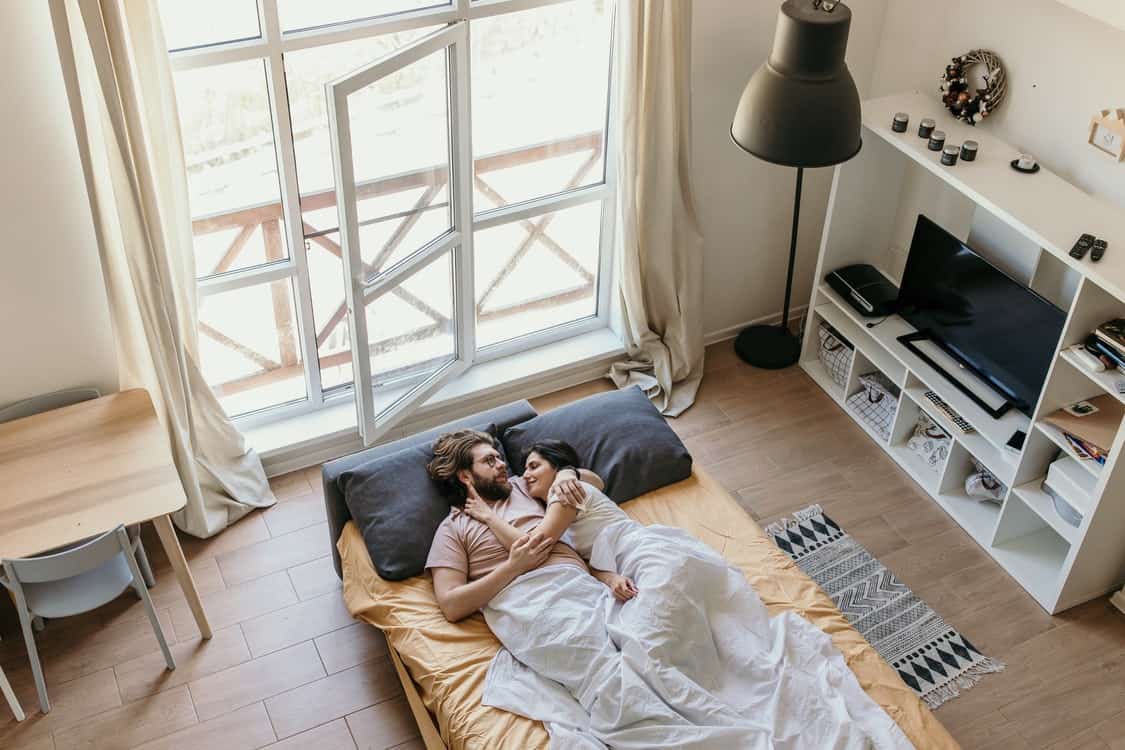 bed window couple