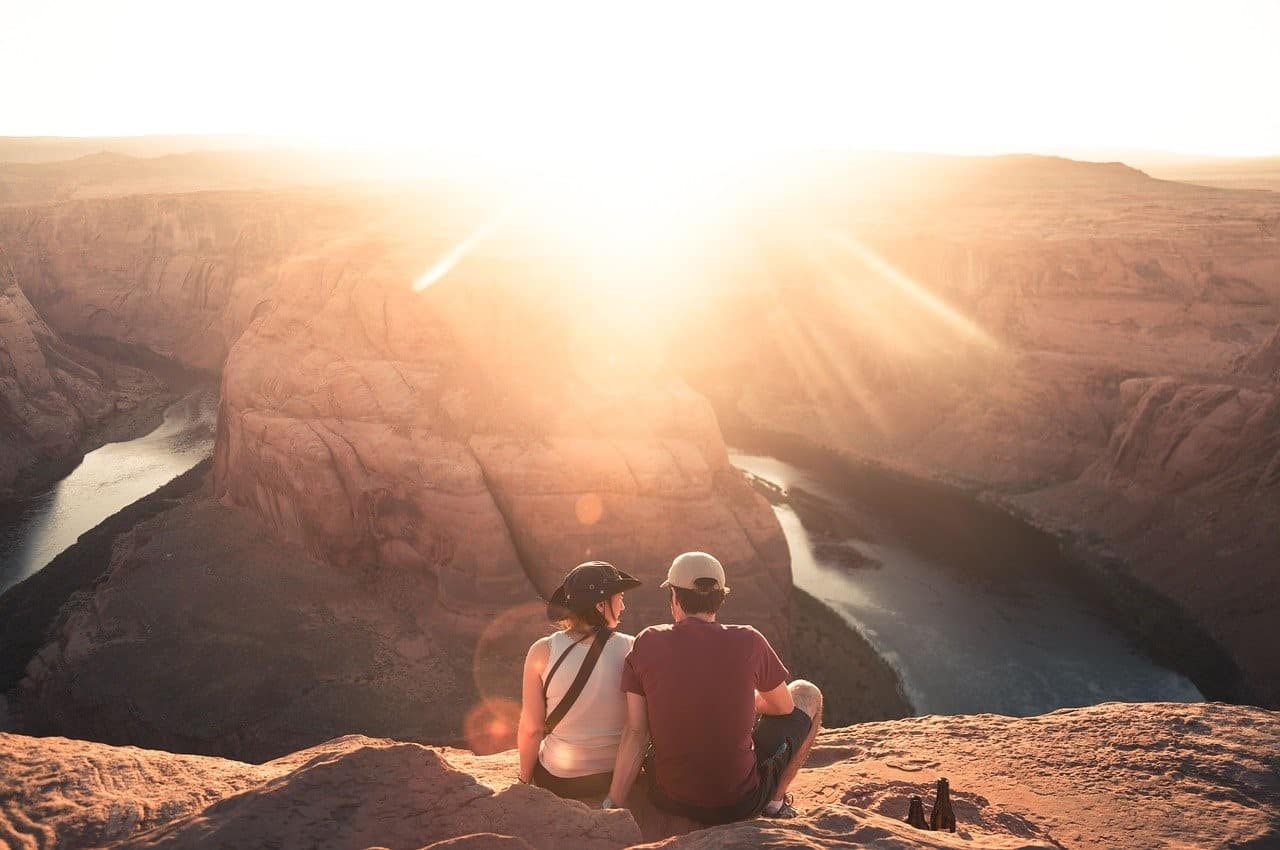 outdoors couple