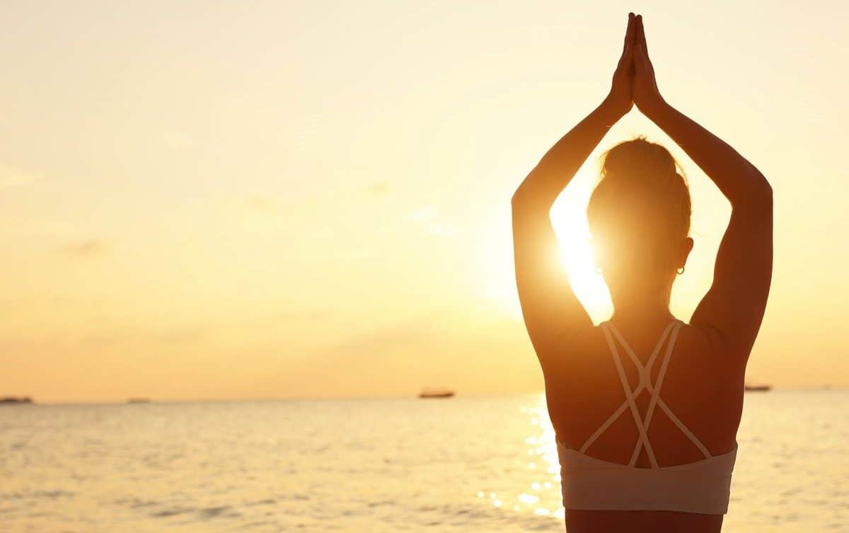 woman meditating peacefully