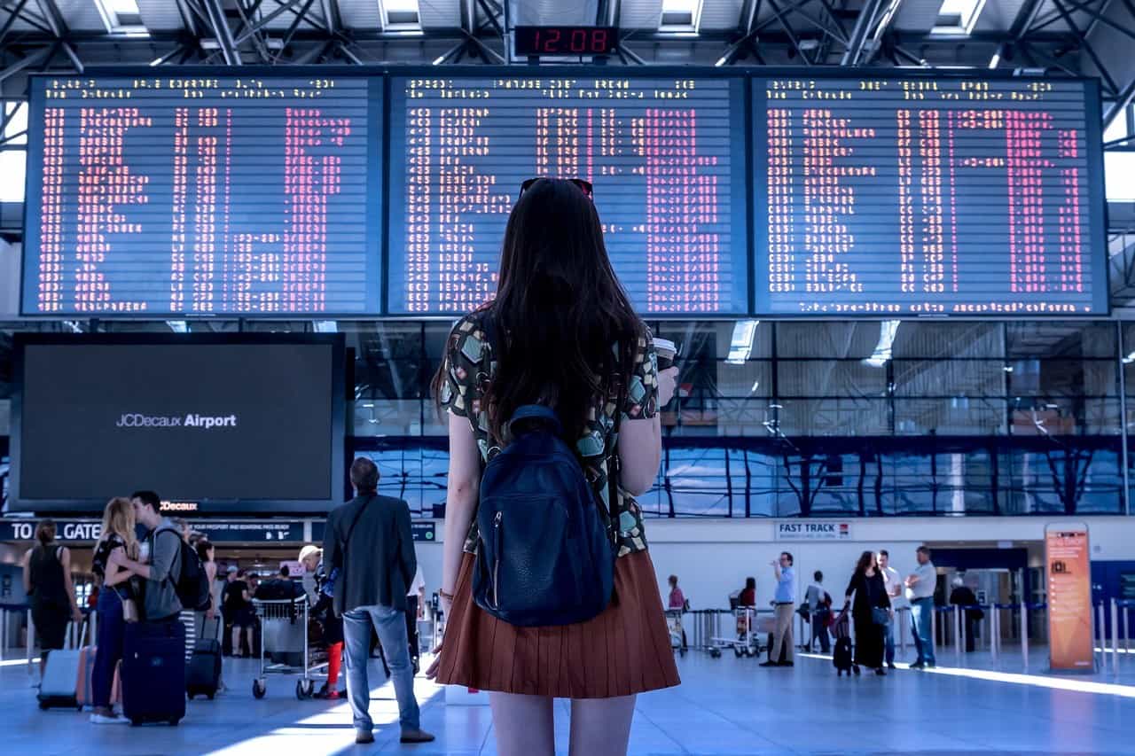 woman travel airport