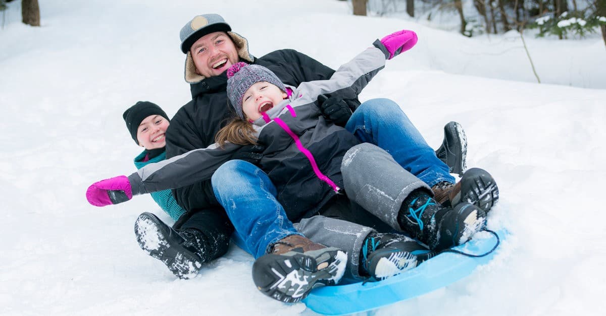 playing in snow