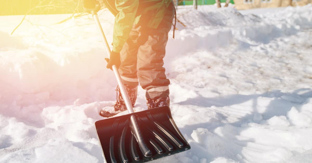 shoveling snow