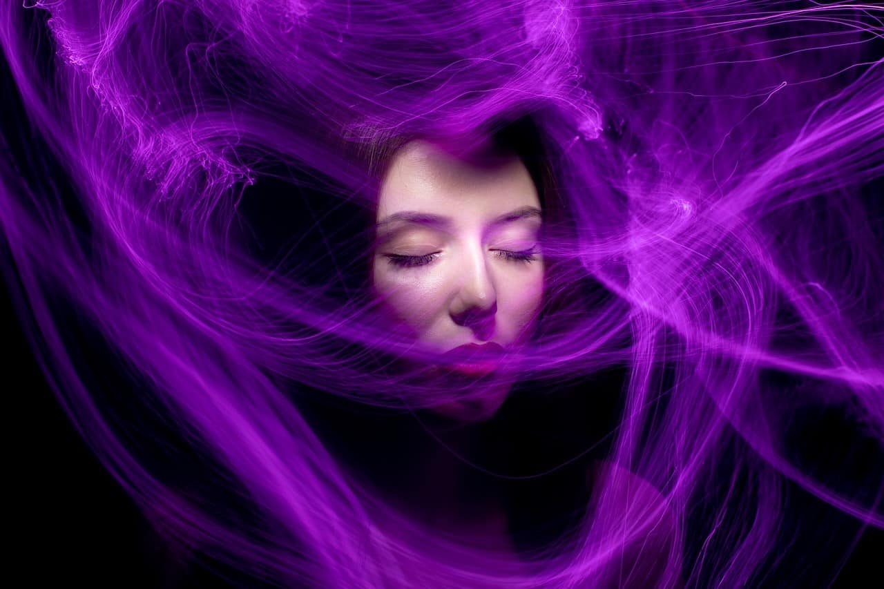 purple aura woman