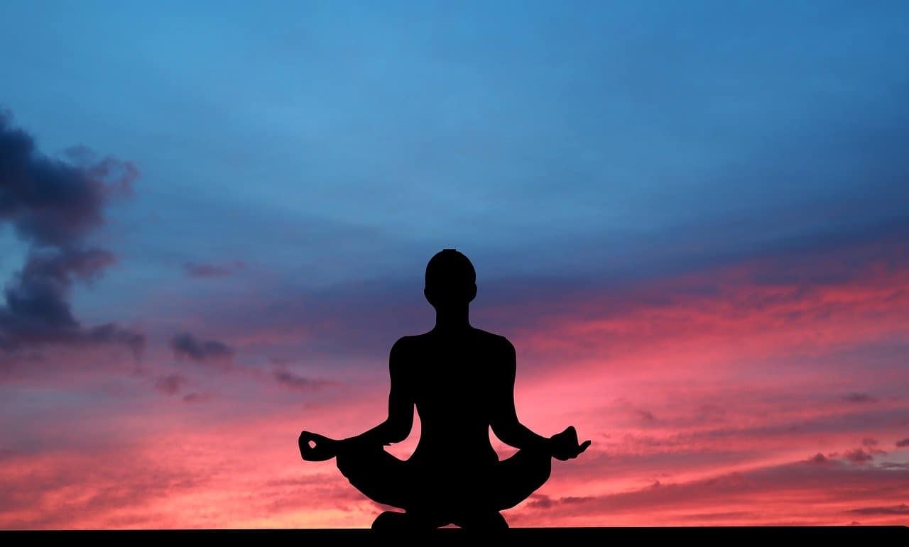 meditation silhouette