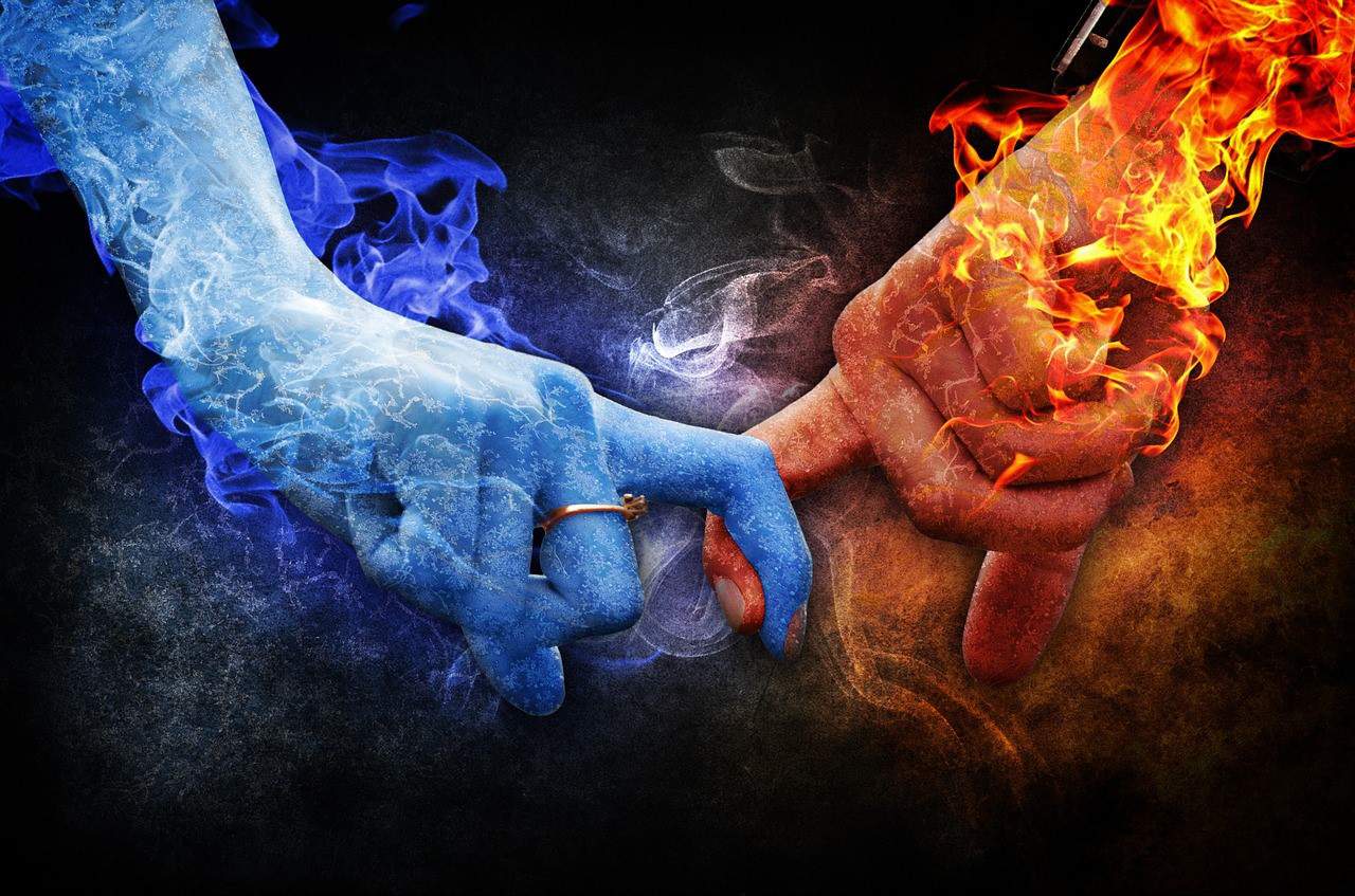twin flame hands