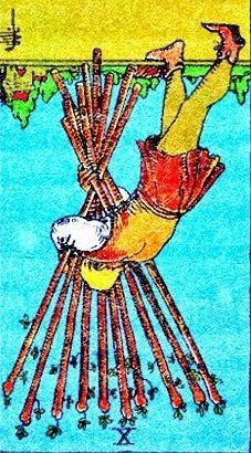 ten of wands upside down