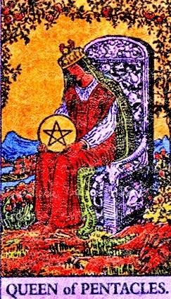 queen of pentacles tarot card