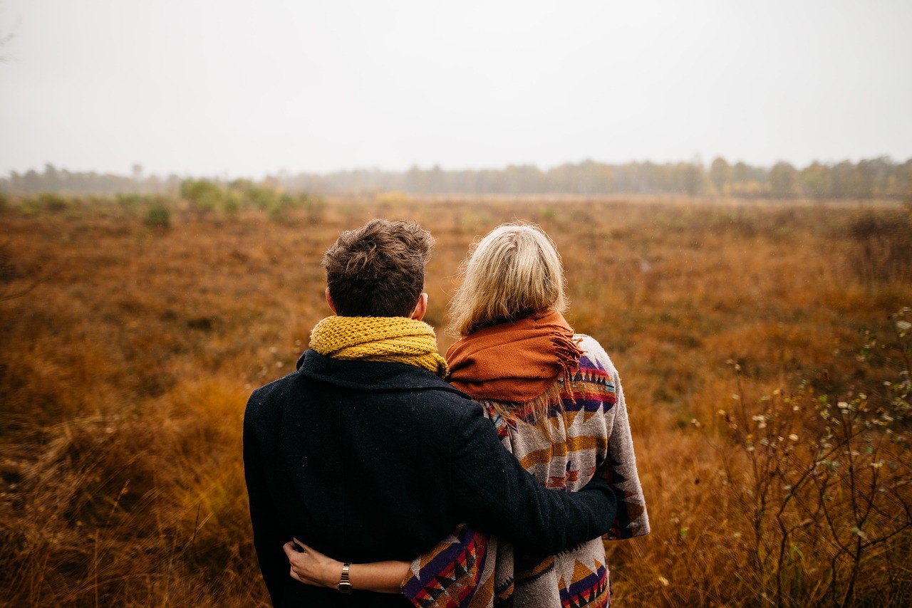 couple in a meadow