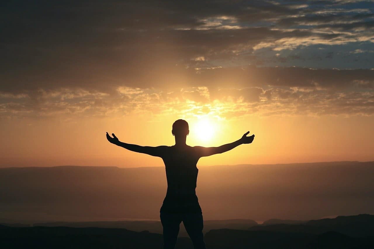 man basking into the sun