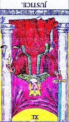 reversed justice tarot card