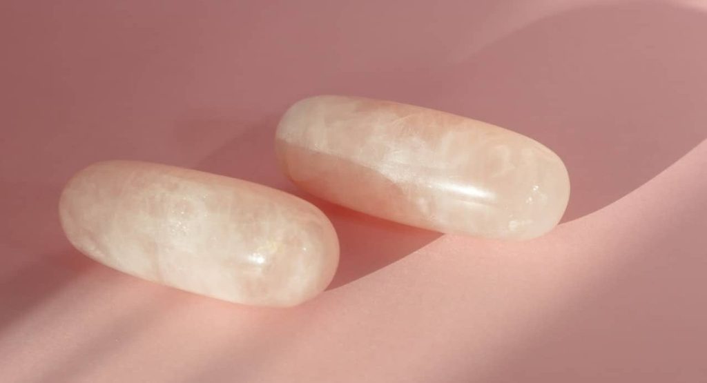 capsule shaped rose quartz