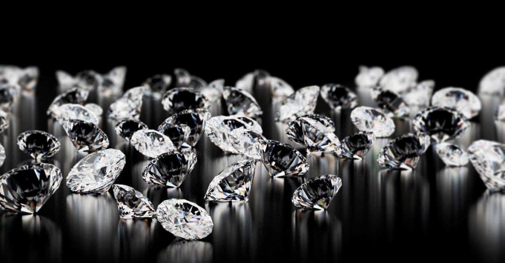 diamonds on black background