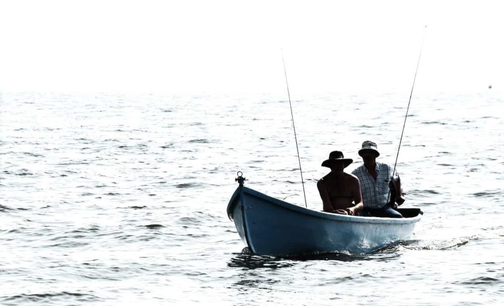 two fishermen on boat