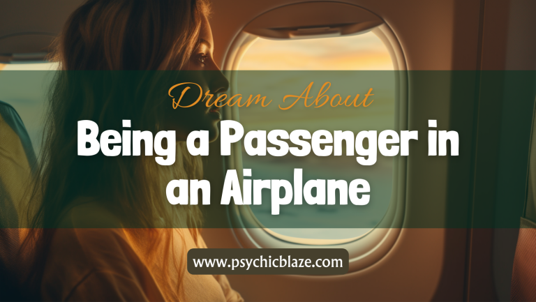 Dream of Being a Passenger in an Airplane