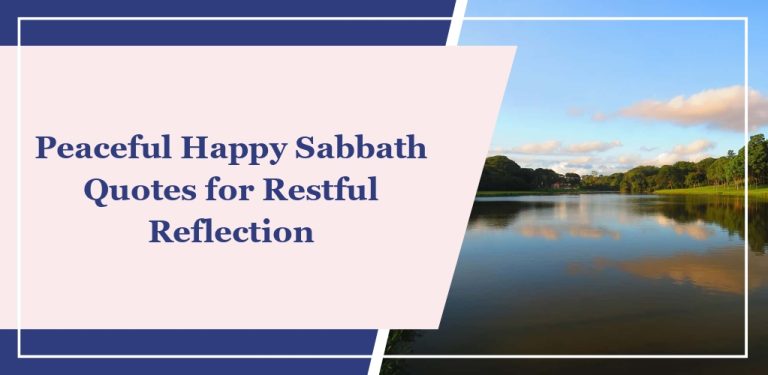 60 Happy Sabbath Quotes for Restful Reflection