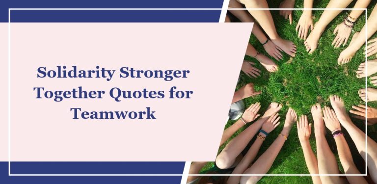 70 Solidarity Stronger Together Quotes for Teamwork