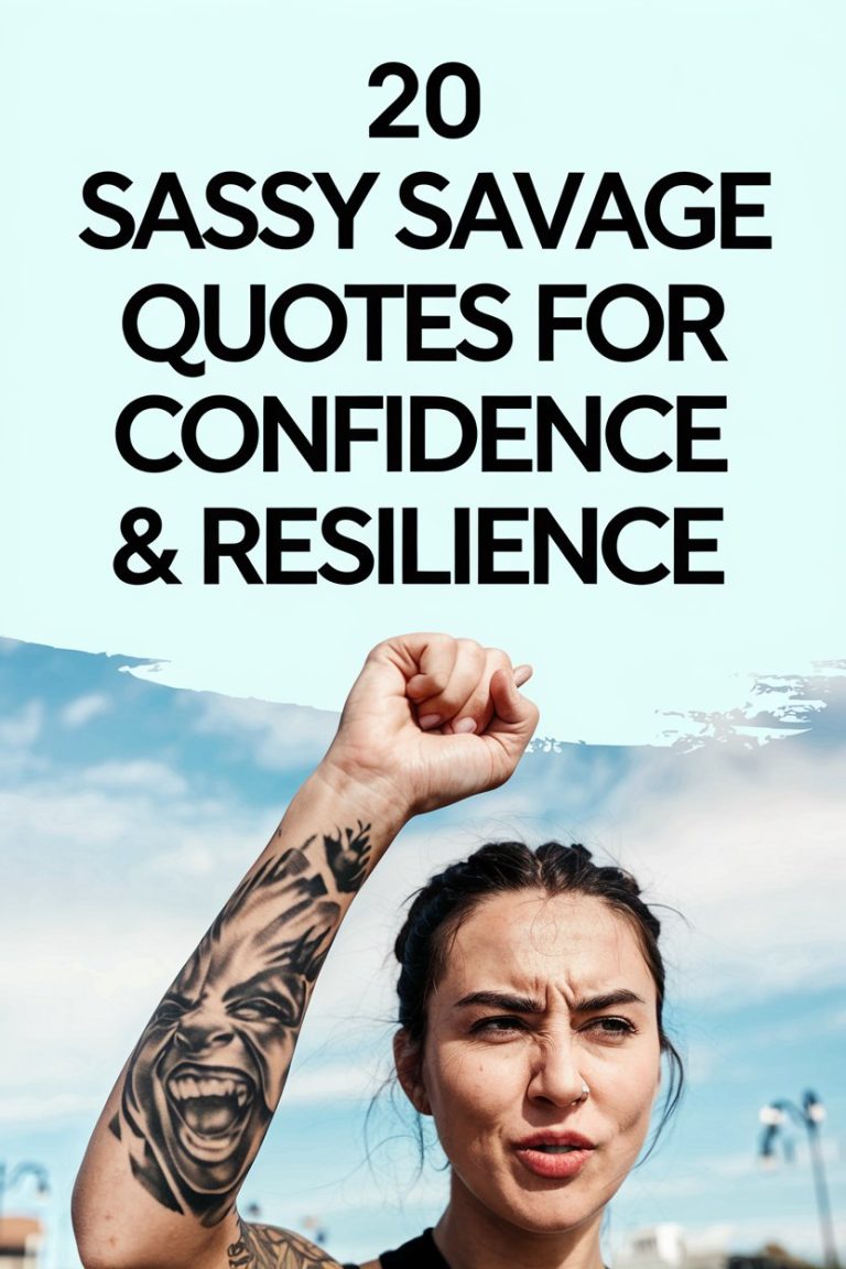 Top 20 Sassy Savage Quotes for Confidence & Resilience