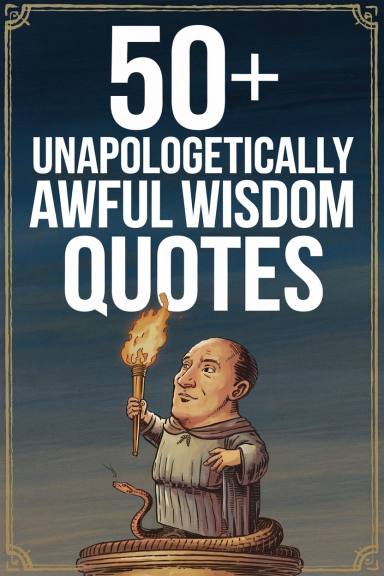 50+ Unapologetically Awful Wisdom Quotes